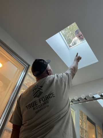 Expertly installed skylights by True Force Roofing, showcasing quality craftsmanship and superior materials for homes in Gainesville, Florida.